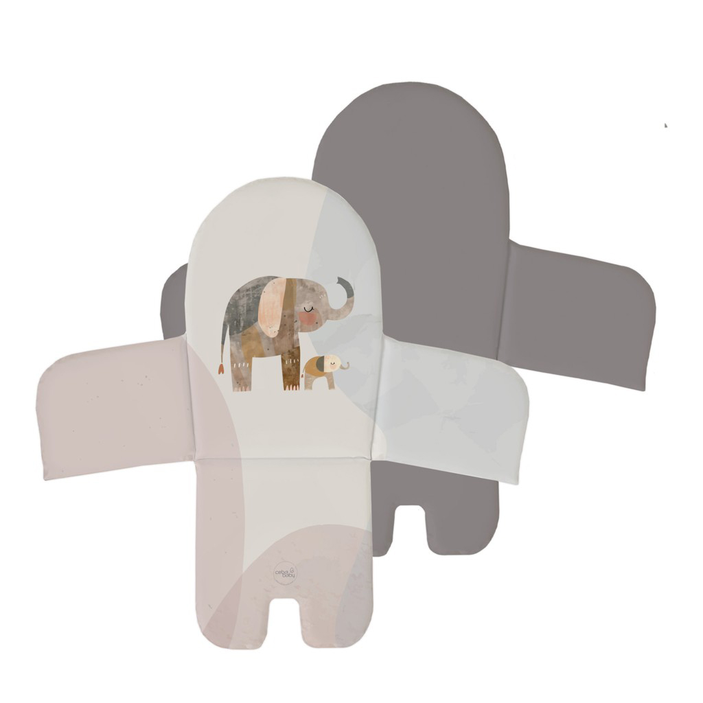 CEBA BABY Vložka do jídelní židle (38x28) Basic Elephant Family